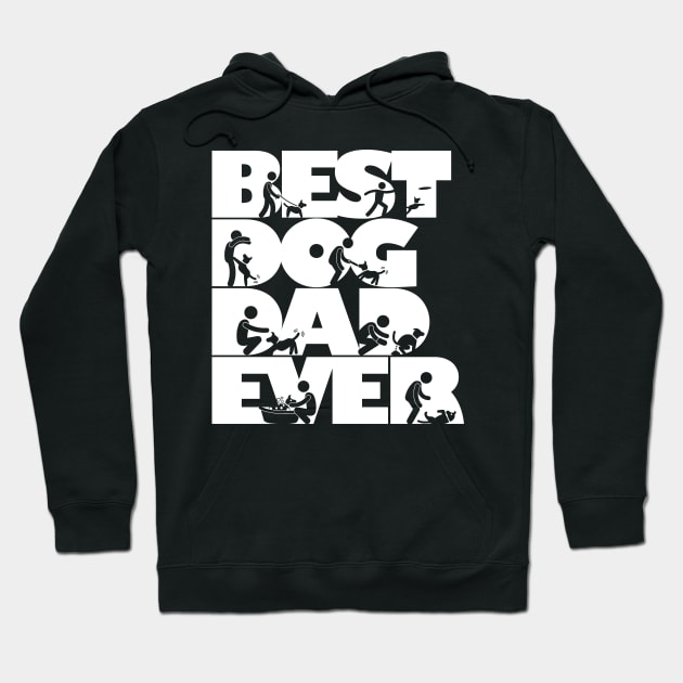 Father's Day Best Dog Dad Ever Cool Gift Edit Hoodie by Essinet